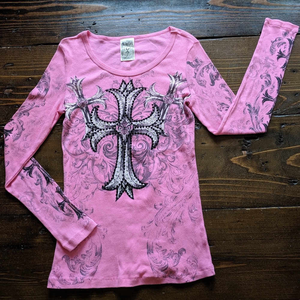 Vocal | Graphic Rhinestone Long Sleeve Tee